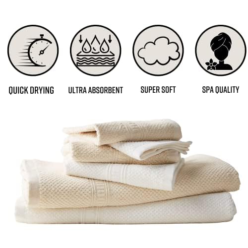 Anact Hemp Bath Towel 1pk - Organic, Eco-Friendly, Absorbent, Sustainable Spa Quality Towel w/Organic Cotton & Hemp Fiber - Natural