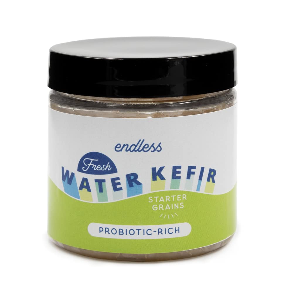 Cultures for Health ENDLESS Fresh Water Kefir Grains | DIY Fermented Probiotic Drink Enhances Gut Health | Heirloom Live Kefir Starter Makes Limitless Supply | Non-GMO Dairy Free Vegan Sparkling Water