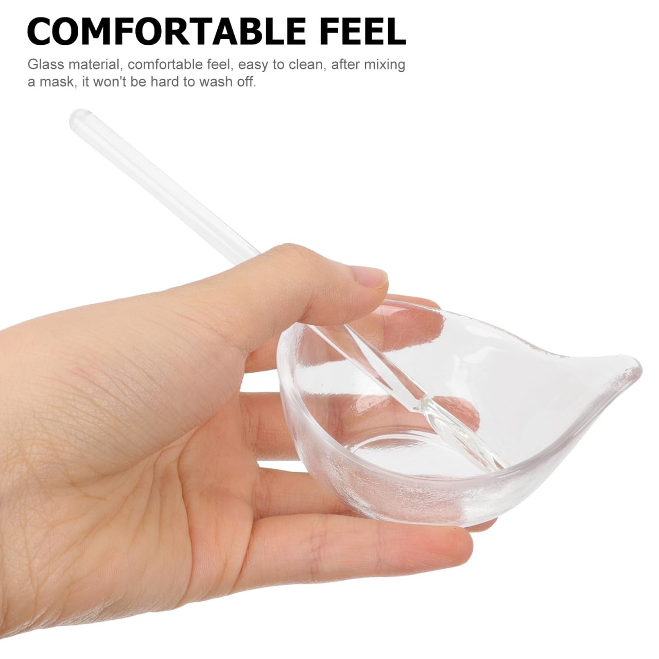 COOLHIYA Face Mask Mixing Bowl Set Glass Facial Mask Mixing Bowl with Spoon Facial Masking Applicator Brushes Kit For Skin Car Spatula Spoon Brush Applicator Face Esthetician Supplies for Women