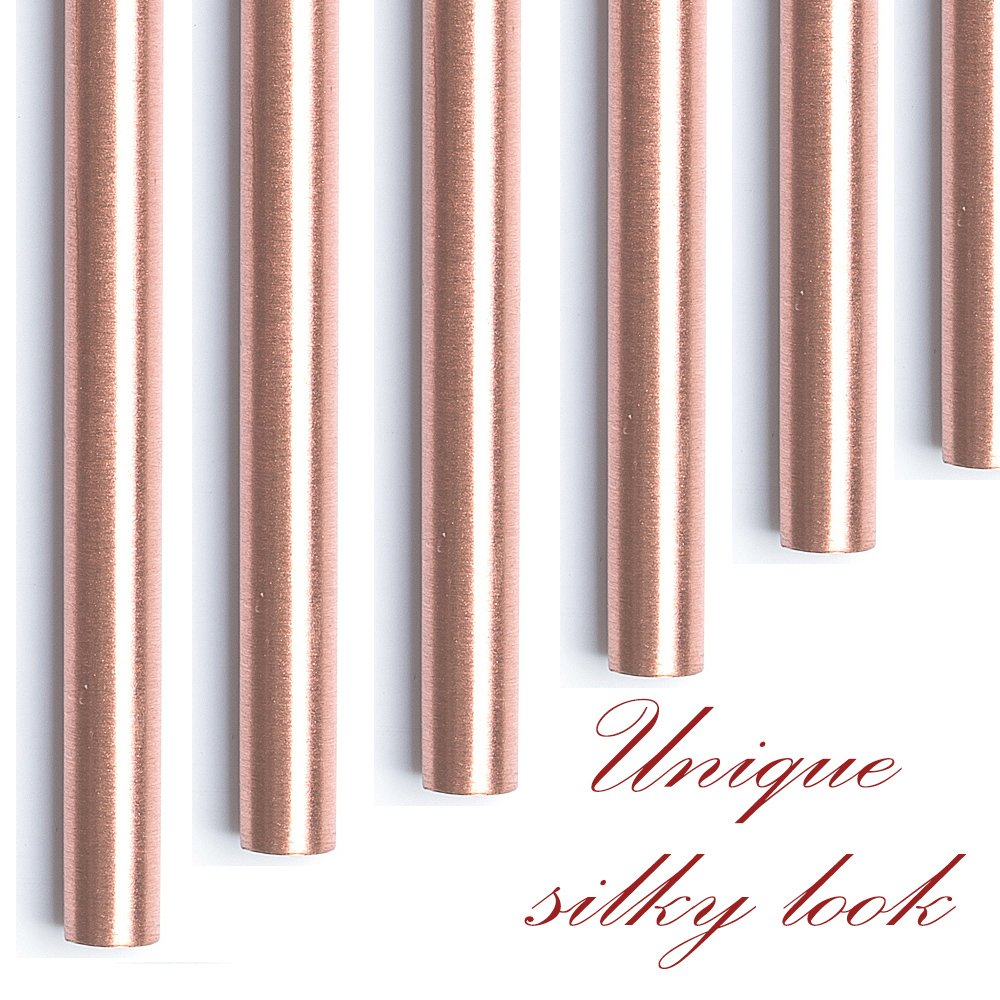 Copper straws – mini 5,5" (14 cm) size – set of 6 solid 100% copper drinking straws – you do not need a copper mug to feel the taste of your Moscow mule, Martini or lemonade