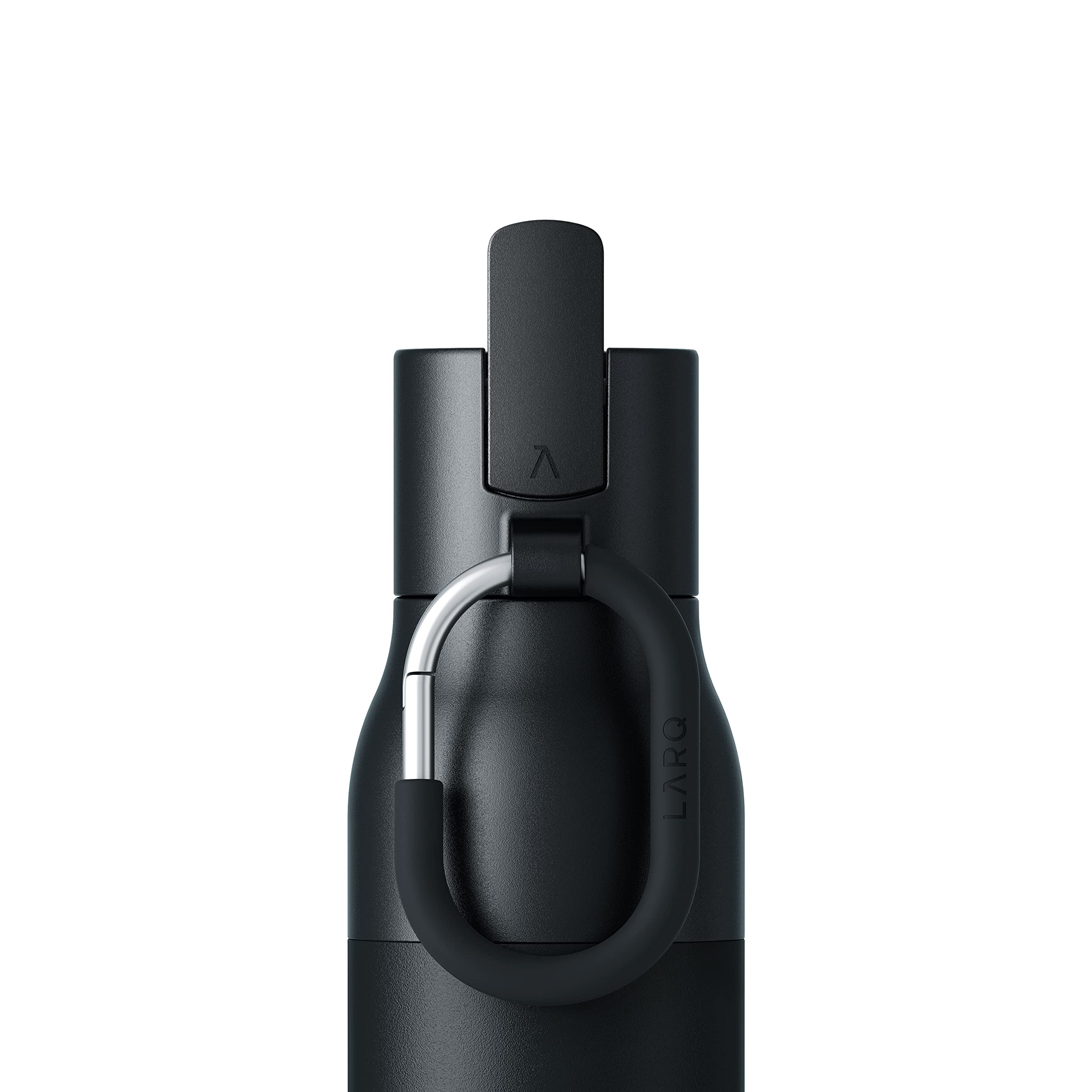 LARQ Bottle Filtered - Insulated Stainless Steel Water Bottle BPA Free with Nano Zero Technology and Long-Lasting Filters, Obsidian Black, 25oz