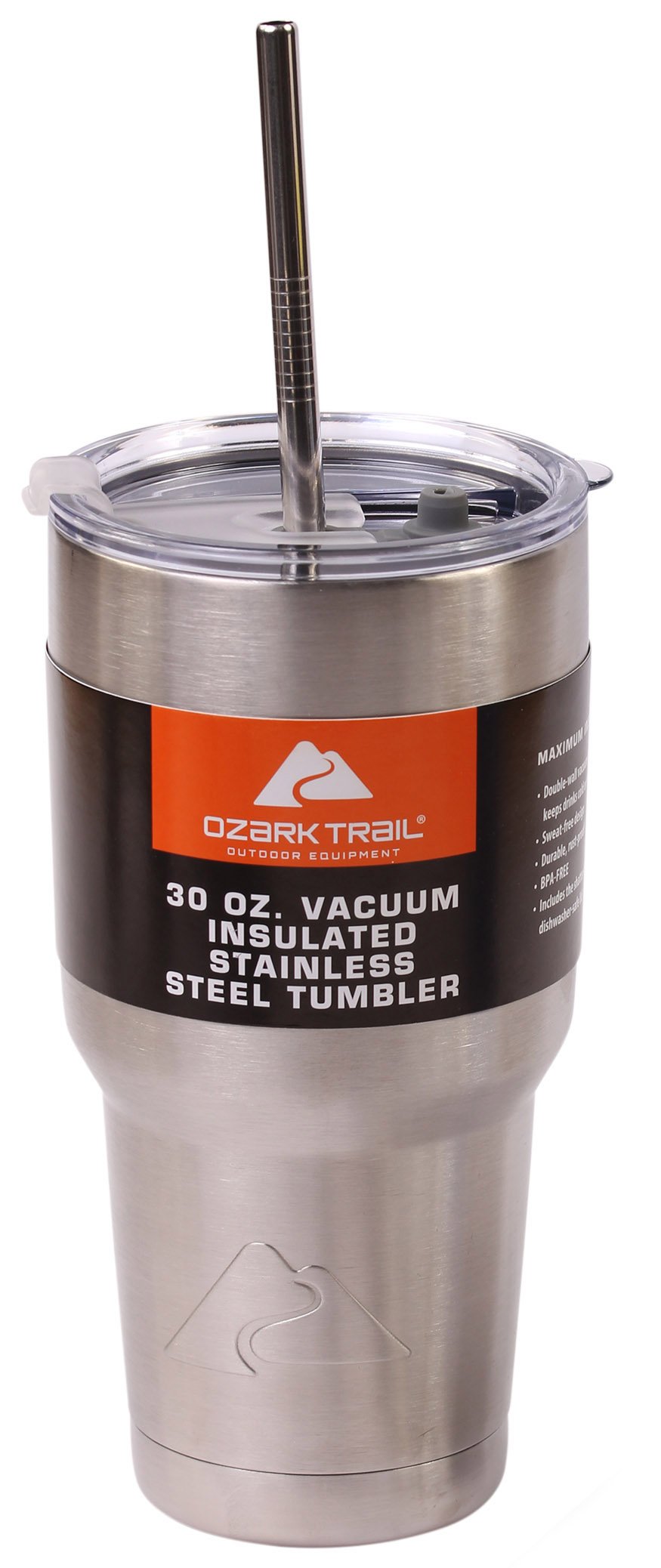 CocoStraw Straw Hole Flip LID for 30 oz Stainless Steel Vacuum Cups Ozark Trail Tumbler Rambler Brand Spill Proof LEAK FREE