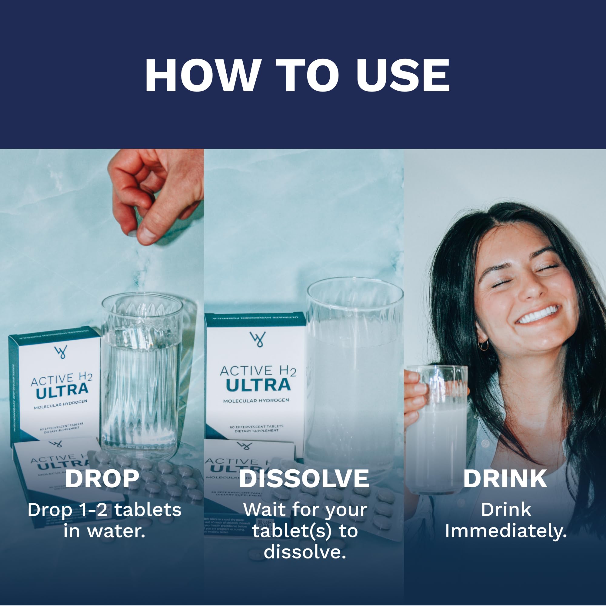 Purative Active H2 Ultra+ Hydrogen Water Tablet - Optimize Health, Support Immunity, and Balance Antioxidants with Benefits of Molecular Hydrogen 30 Servings