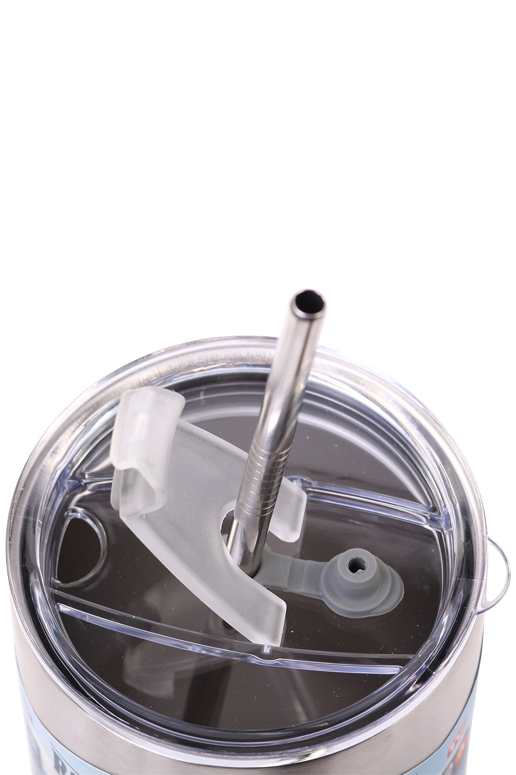 CocoStraw Straw Hole Flip LID for 30 oz Stainless Steel Vacuum Cups Ozark Trail Tumbler Rambler Brand Spill Proof LEAK FREE