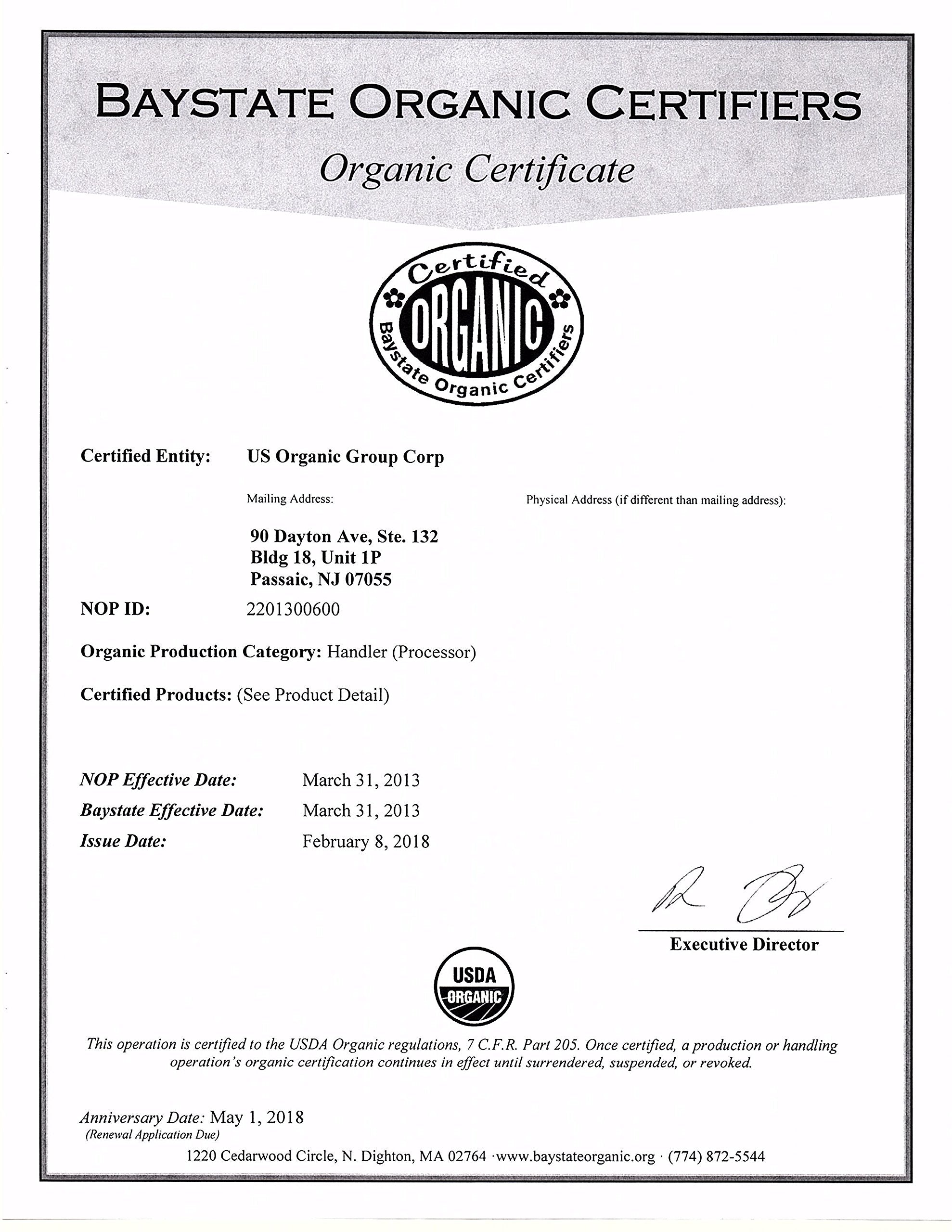 US Organic Jojoba Oil, USDA Certified Organic,100% Pure & Natural, Cold Pressed Virgin, Unrefined, Haxane Free, Sourced from Middle East Directly (Medium (4oz, 115ml))
