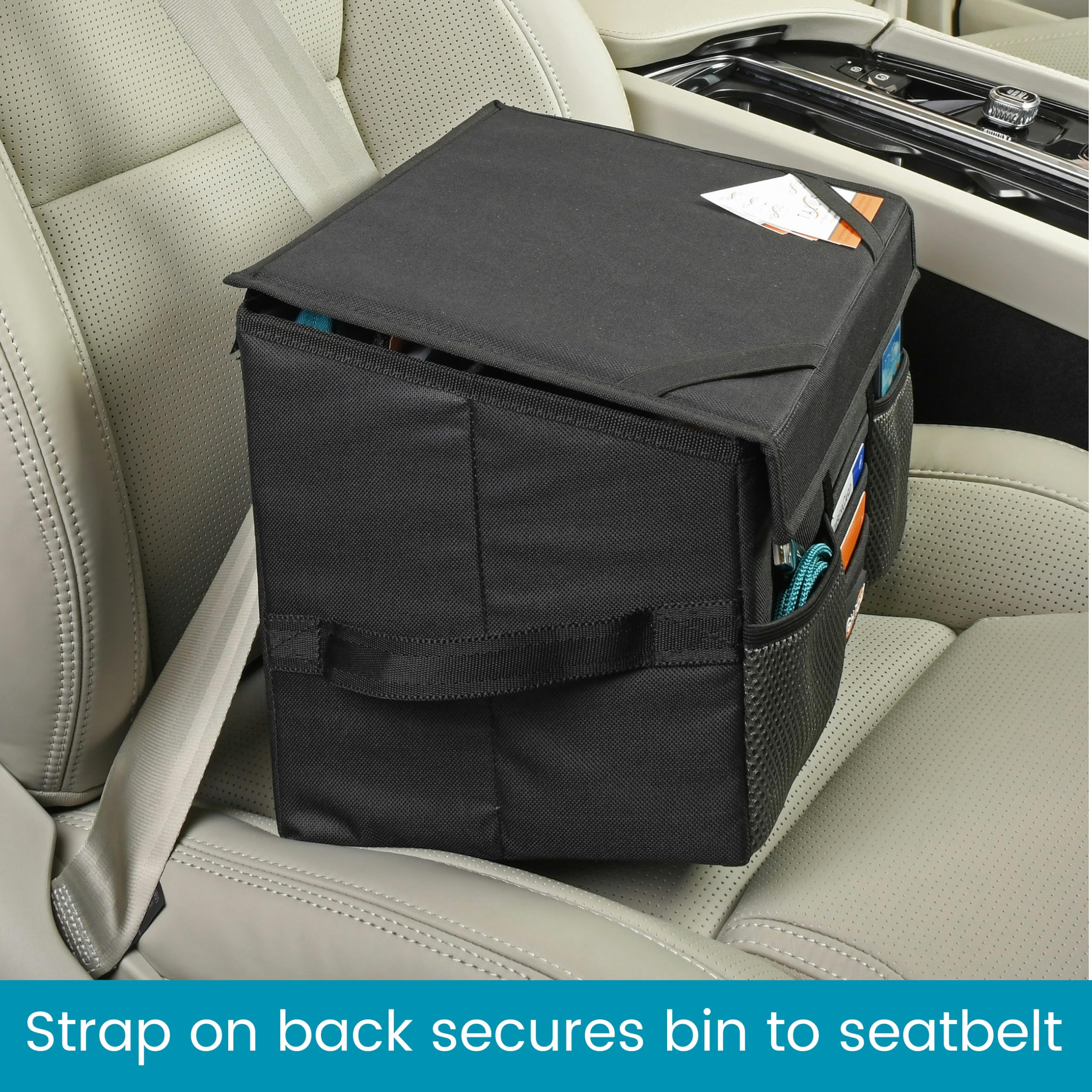 High Road Carganizer Front Seat Car Office Organizer and Mobile Office Work Truck Organizer with Filing Dividers and Desk Top Cover