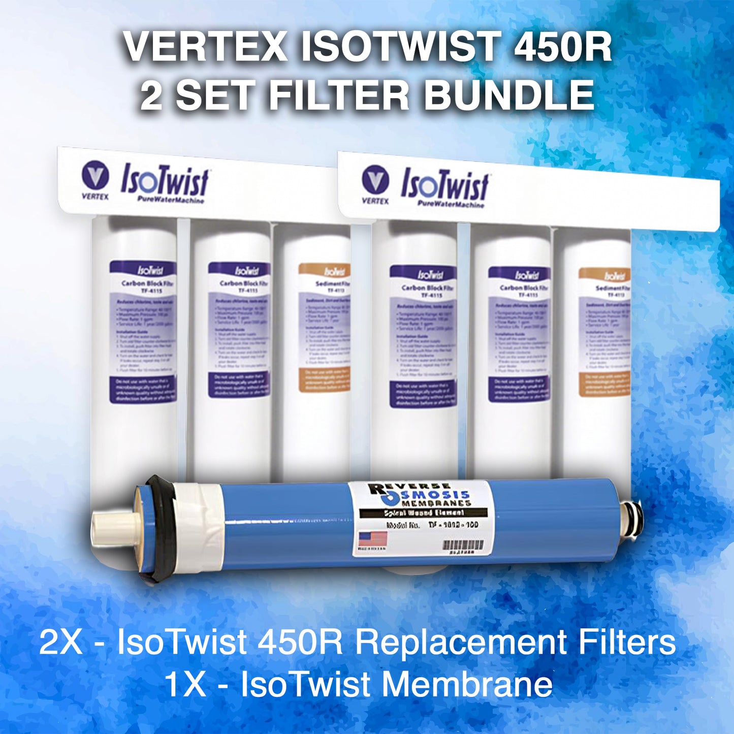 Vertex IsoTwist 450R 2 Set Filter Bundle