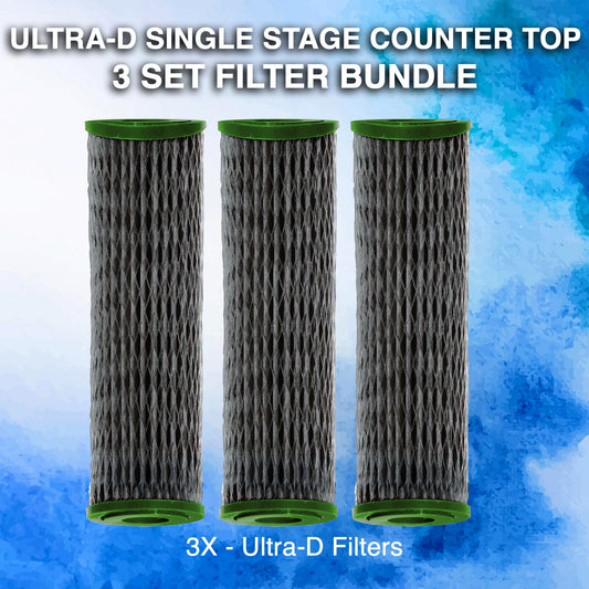 Ultra-D Single stage Counter Top - (3) Filter set Bundle