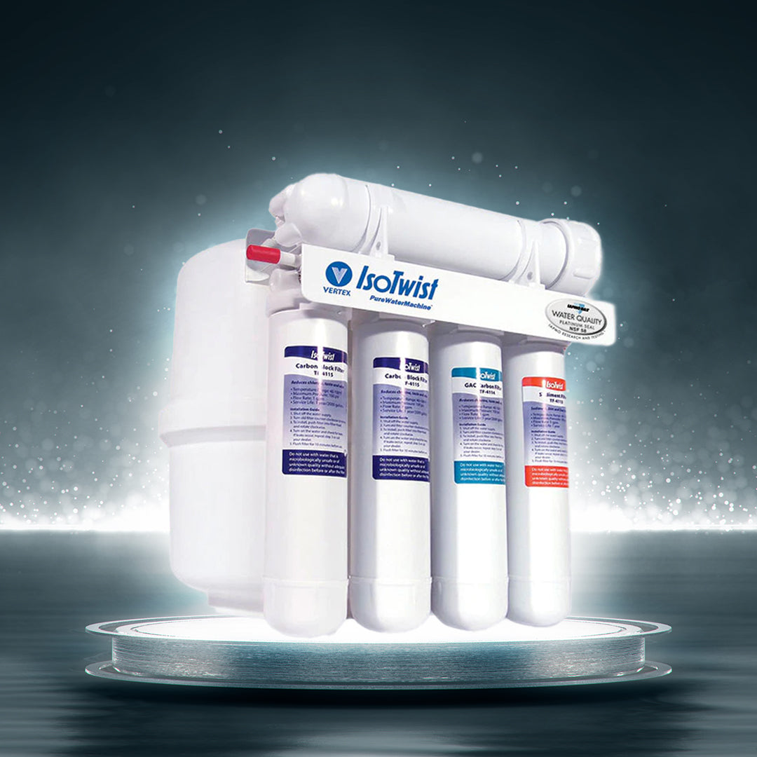 Vertex IsoTwist™ 5 Stage undersink Reverse Osmosis Water Filter Systems