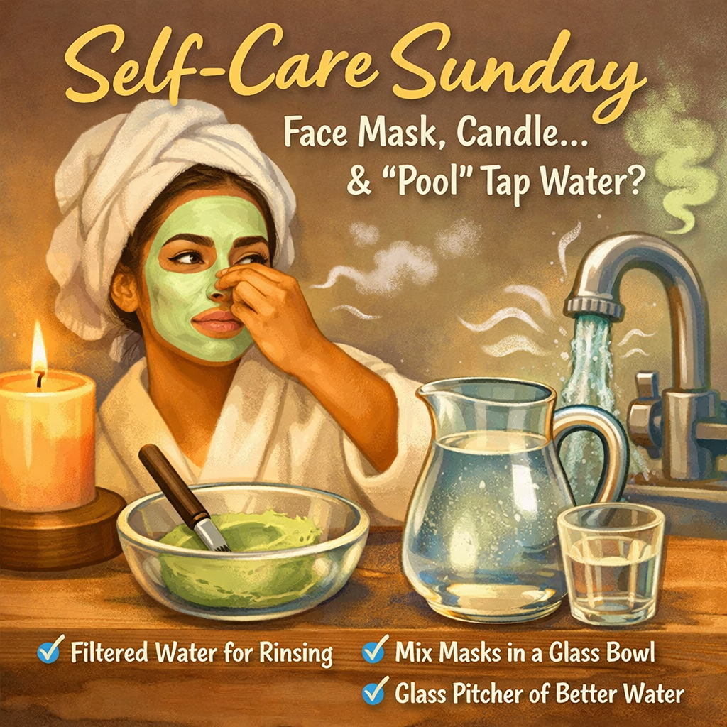 Self-Care Sunday — Face Mask, Candle, and Questionable Tap Water