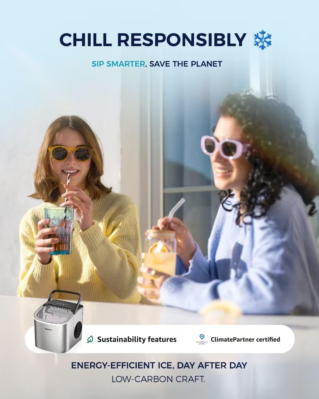 EUHOMY Ice Maker Machine