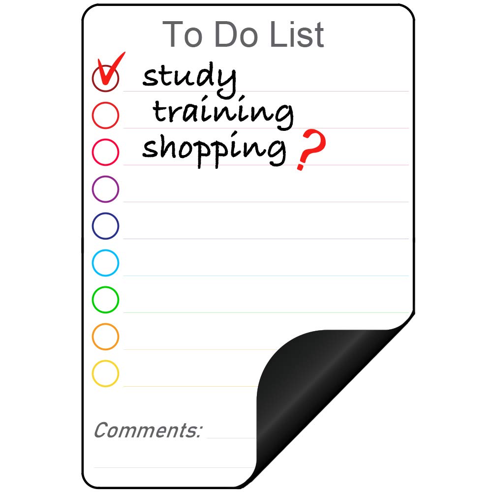 Small Magnetic to Do List for Locker 5x7 - Dry Erase Magnetic to Do List for Fridge - Magnet to Do List for Refrigerator - Mini Lined Magnetics Whiteboard for Locker - Daily to Do List Checklist