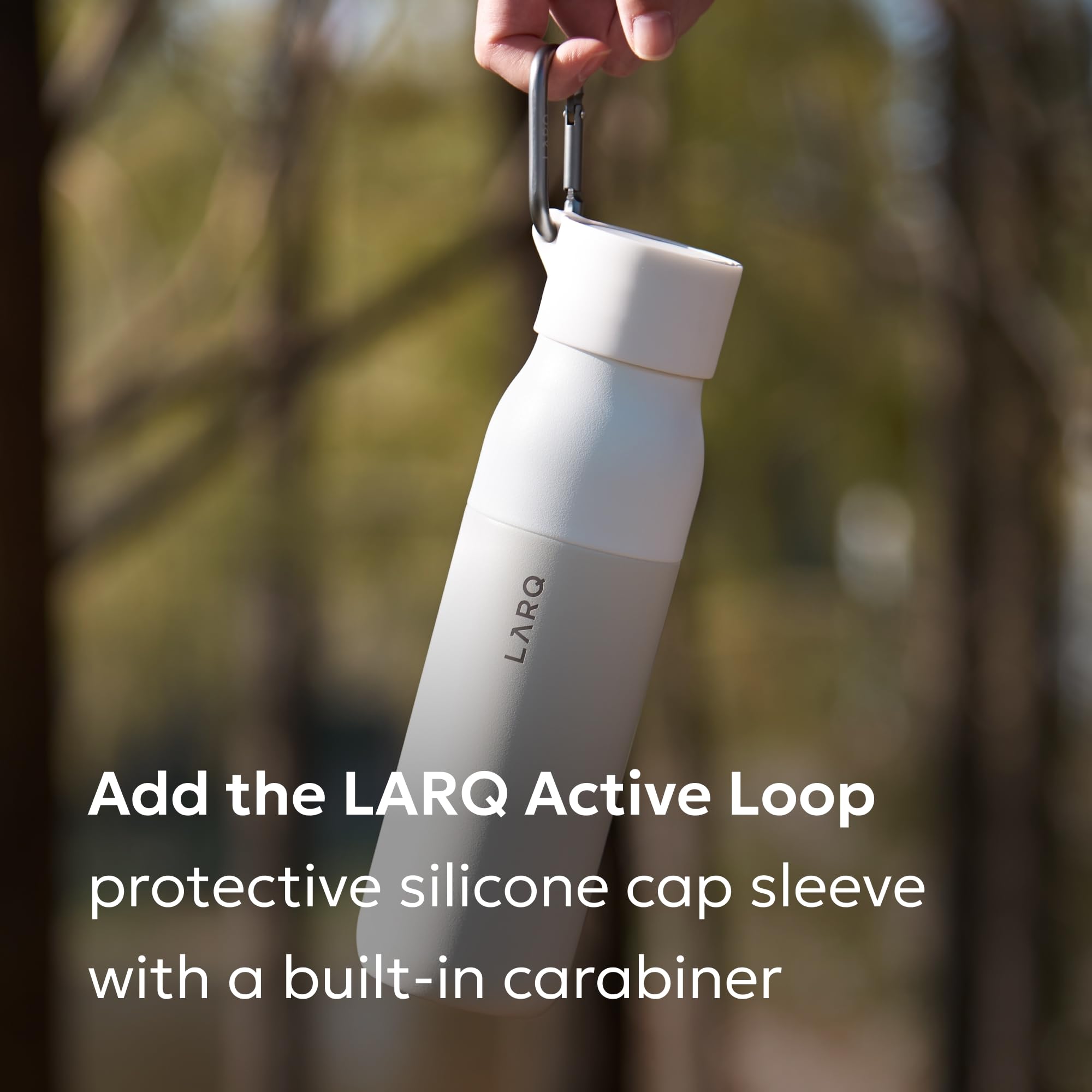 LARQ Bottle Twist Top 17 oz - Insulated Stainless Steel Water Bottle | BPA Free | Reusable Water Bottle for Camping, Office, and Travel | Keep Drinks Cold and Hot, Seaside Mint
