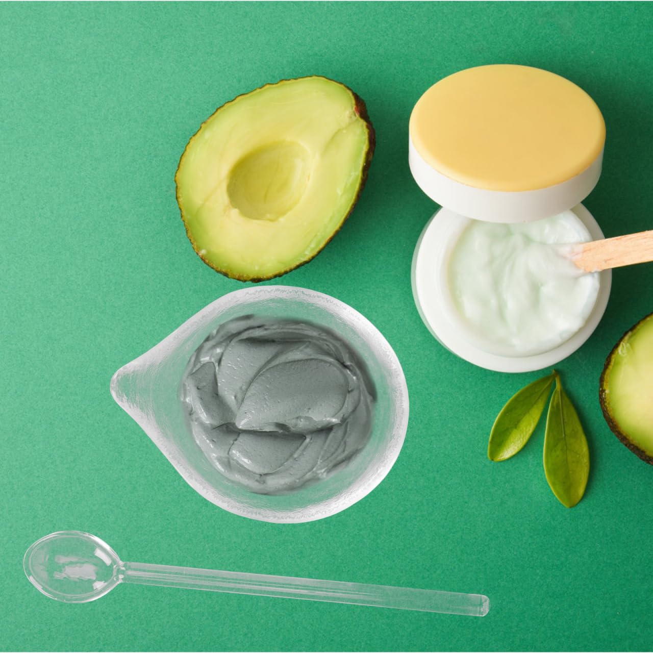 COOLHIYA Face Mask Mixing Bowl Set Glass Facial Mask Mixing Bowl with Spoon Facial Masking Applicator Brushes Kit For Skin Car Spatula Spoon Brush Applicator Face Esthetician Supplies for Women