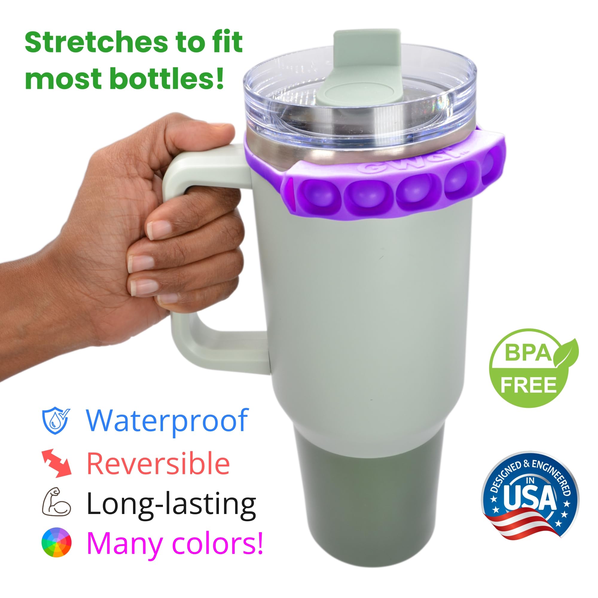GWaT - Hydration Tracker for Water Bottles, Helps You Drink More (Star Apple)