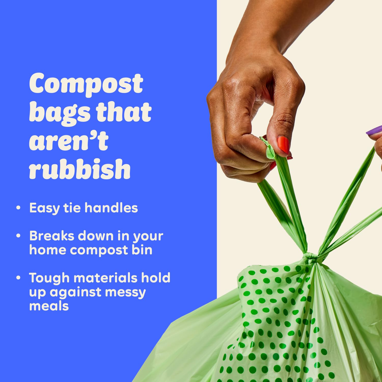 Who Gives a Crap Compostable Food Scrap Bags, 60 Count, 3 Gallon / 11.35 Liter, Durable Compost Bags for Kitchen Compost Bin, Biodegradable Food Waste Trash Bags for Sustainable Disposal