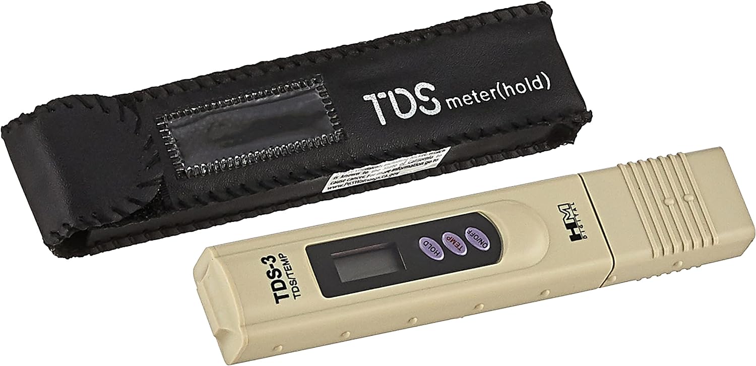 HM Digital TDS-3 Handheld TDS Meter With Carrying Case