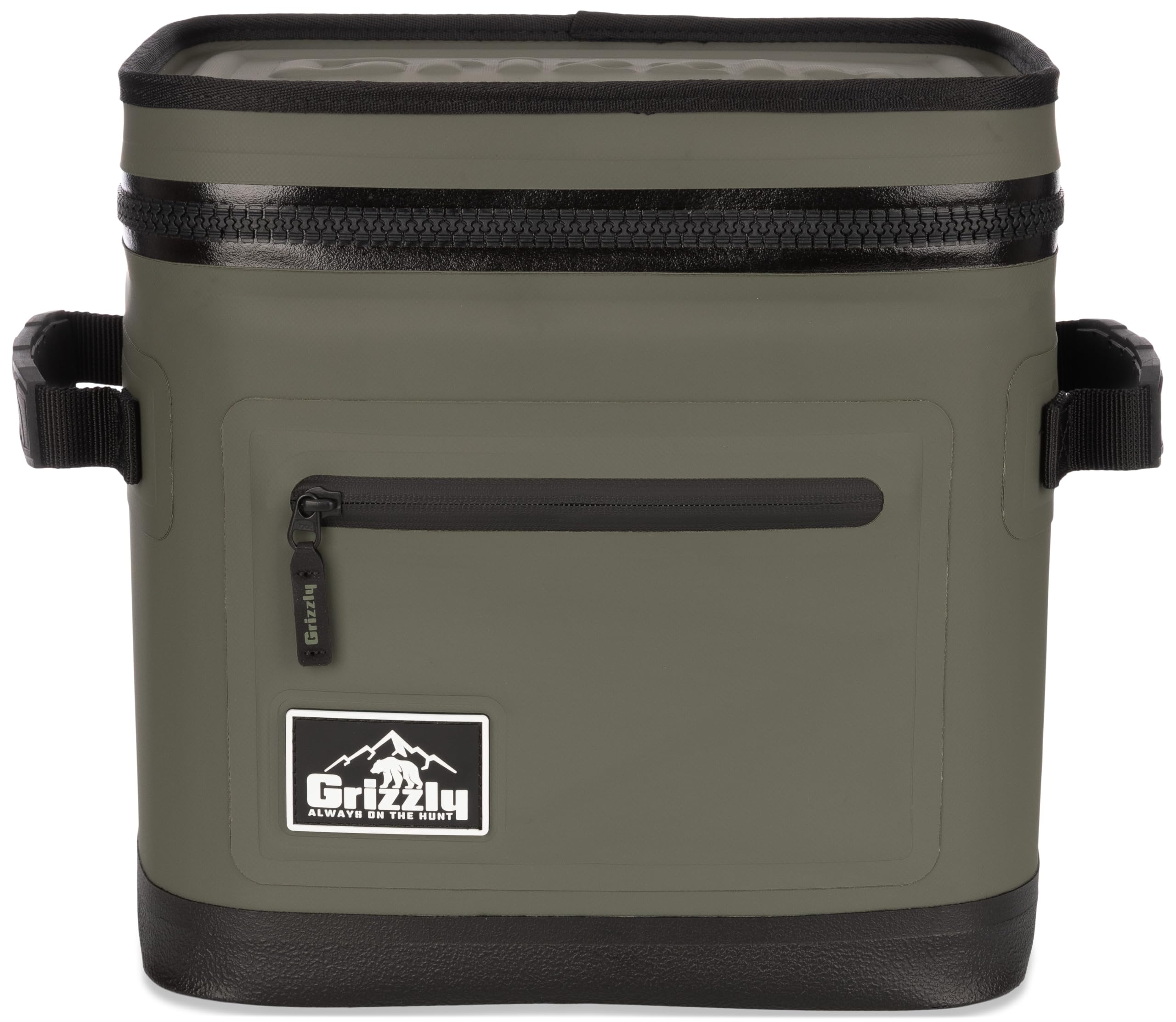 Grizzly Drifter 8 | Soft Sided Insulated Cooler for Beach Boat Camping Fishing Hiking Hunting | 8-Quart | Lunar Green