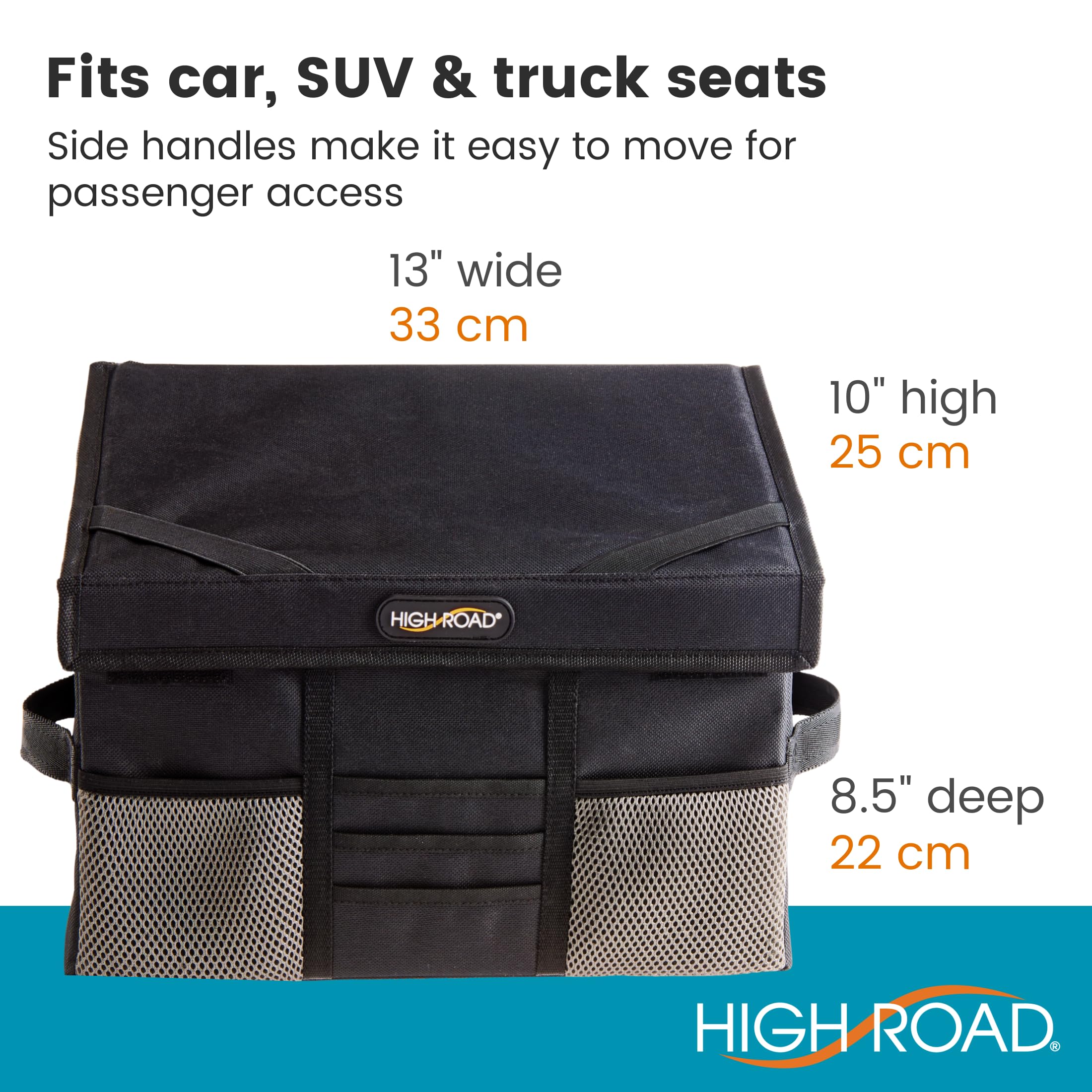 High Road Carganizer Front Seat Car Office Organizer and Mobile Office Work Truck Organizer with Filing Dividers and Desk Top Cover
