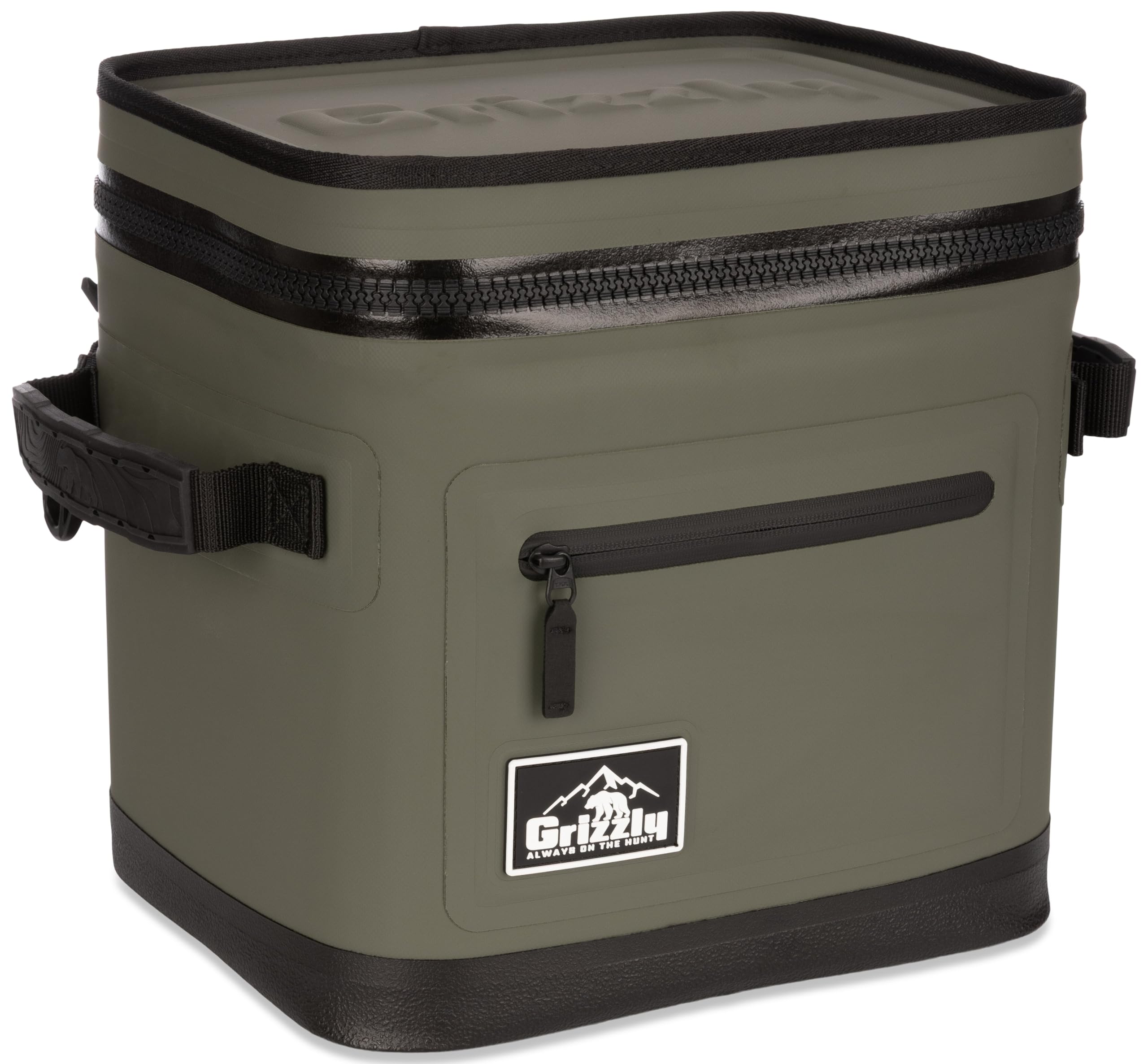 Grizzly Drifter 8 | Soft Sided Insulated Cooler for Beach Boat Camping Fishing Hiking Hunting | 8-Quart | Lunar Green